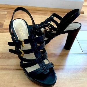 Black Coach Heels. Size 8.5